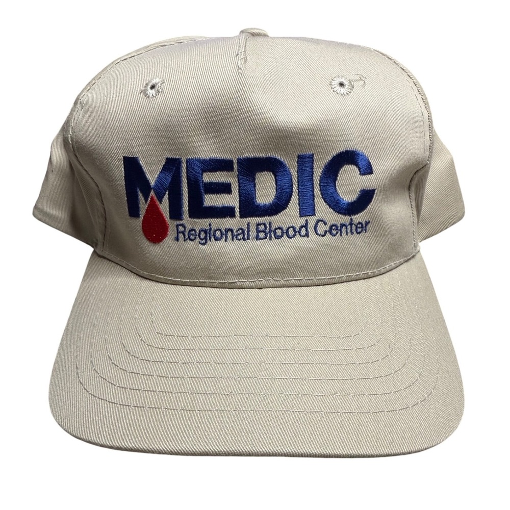 Medic Regional Blood Center Hat Cobra Caps Beige Adjustable Baseball Cap‎